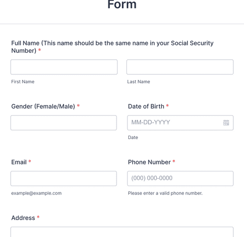 Unemployment Insurance Application Form Template | Jotform