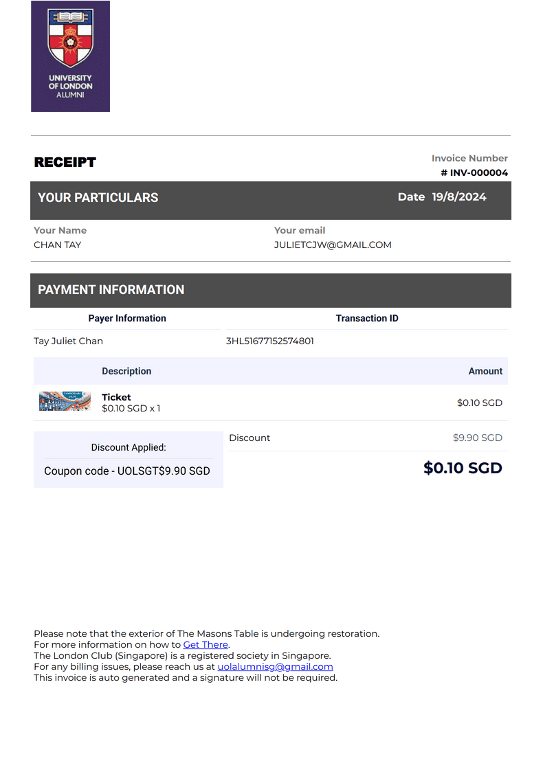 UOL Receipts PDF Templates Jotform