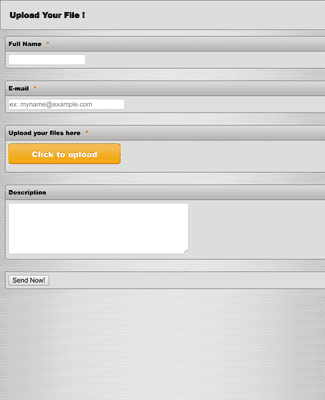 Upload File Form Sample Contract Upload Form Template | Jotform