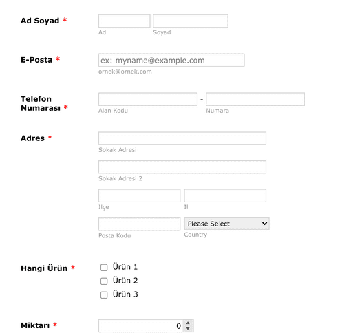 Ürün Fiyat Teklifi Form Şablonu | Jotform