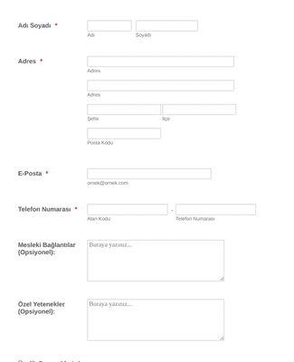 Form Templates: Üyelik Kayıt Formu PayPal