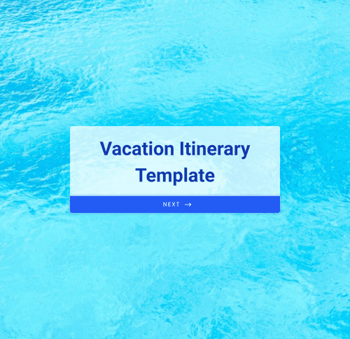 Form Templates: Vacation Itinerary Form