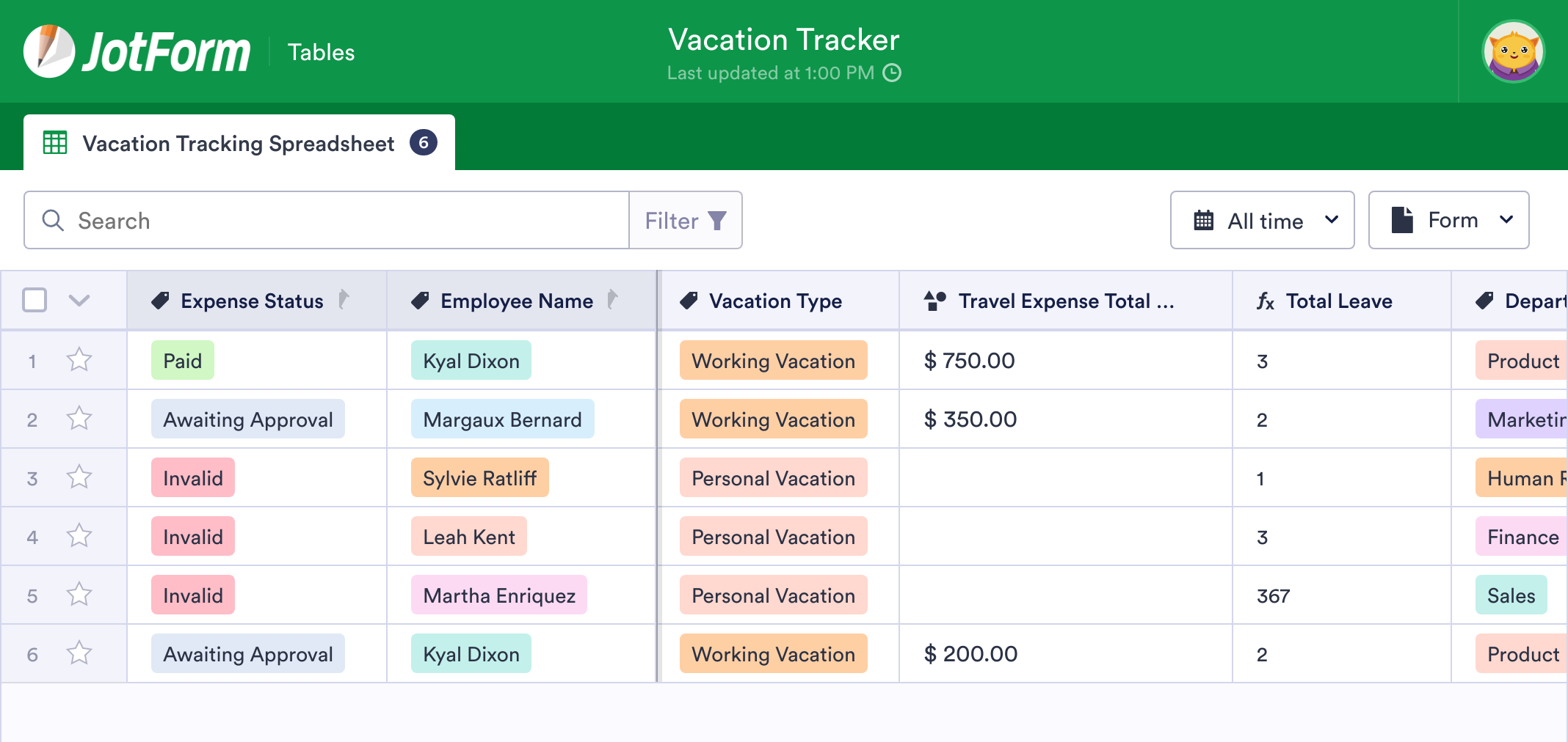 vacation-tracker-template-jotform-tables