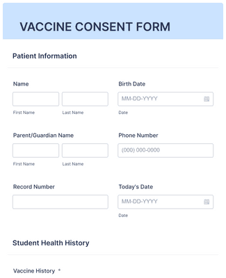 Form Templates: Vaccine Consent Form