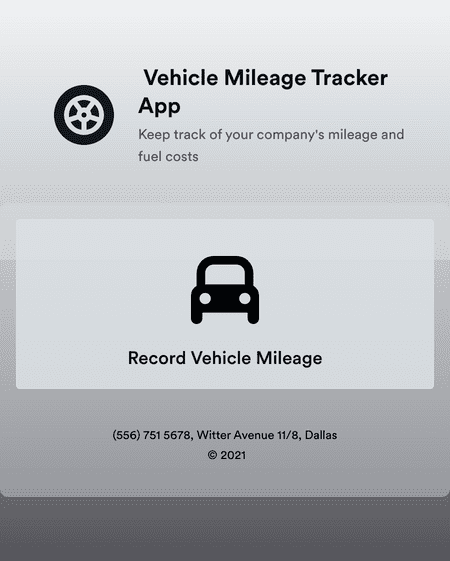  Vehicle Mileage Tracker App