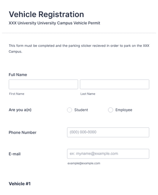 Vehicle Registration-Parking Permit