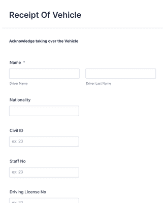 Vehicle Report Form Template | Jotform