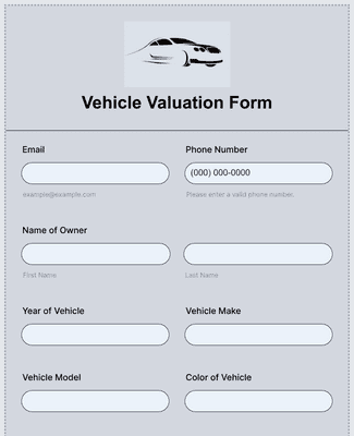 Vehicle Valuation Form