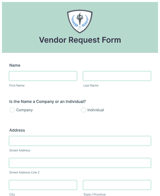 Vendor Request Form Template | Jotform