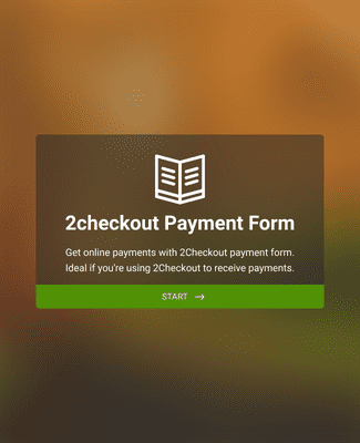 Form Templates: Verifone Payment Form