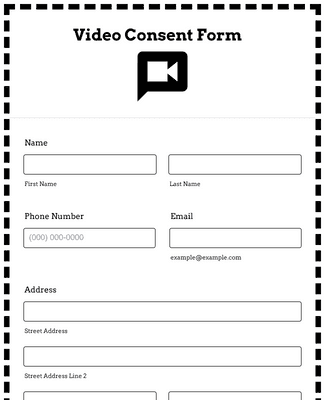 Form Templates: Video Consent Form