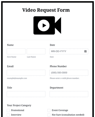 Video Request Form