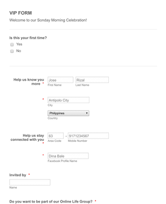 VIP Form Template | Jotform