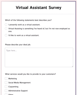 Virtual Assistant Survey