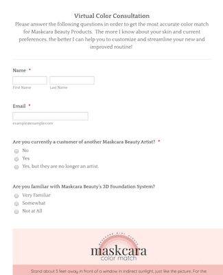 Virtual Color Consultation Form Template | Jotform