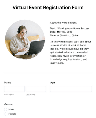 Virtual Trade Show Registration Form Template | Jotform