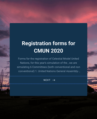 Form Templates: Virtual MUN Registration Form