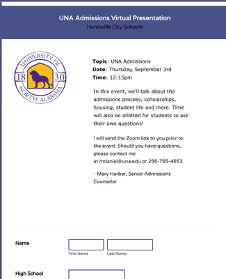 presentation registration form