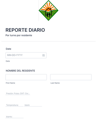Form Templates: REPORTE DIARIO