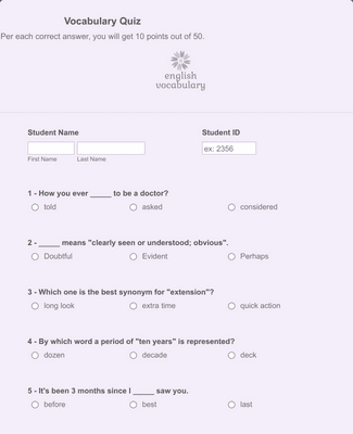 Hindi GK Quiz Form Template | Jotform