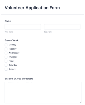 Volunteer Forms - Form Templates | Jotform
