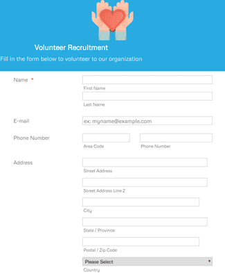 Volunteer Sign up Form Template | Jotform