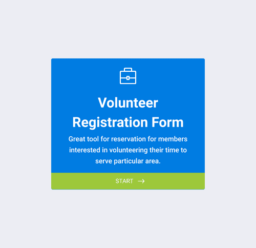 Form Templates: Volunteer Registration Form