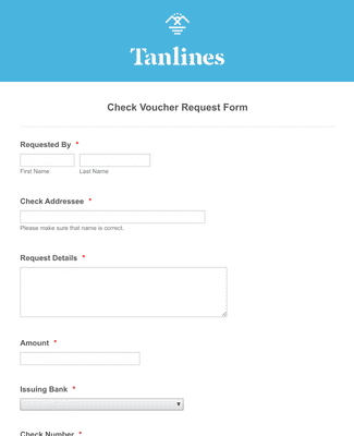 Form Templates: Voucher Check Request Form