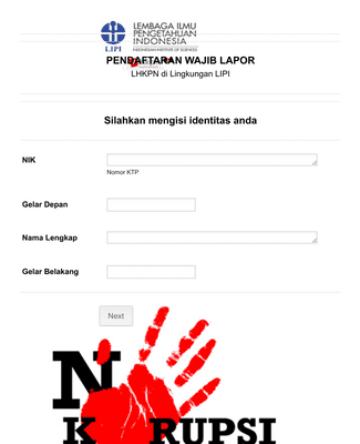 Wajib Lapor LHKPN Form Template | Jotform