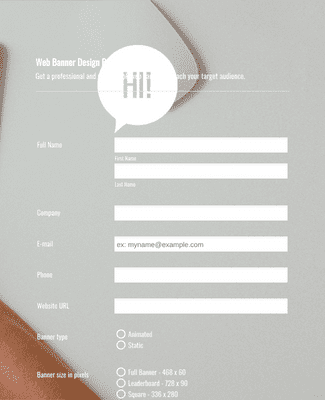 Web Banner Creation Request Form Template | Jotform
