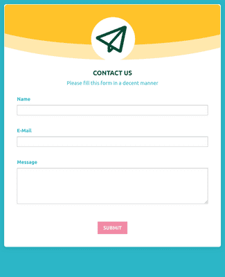 Contact Form - Light Blue Form Template | Jotform