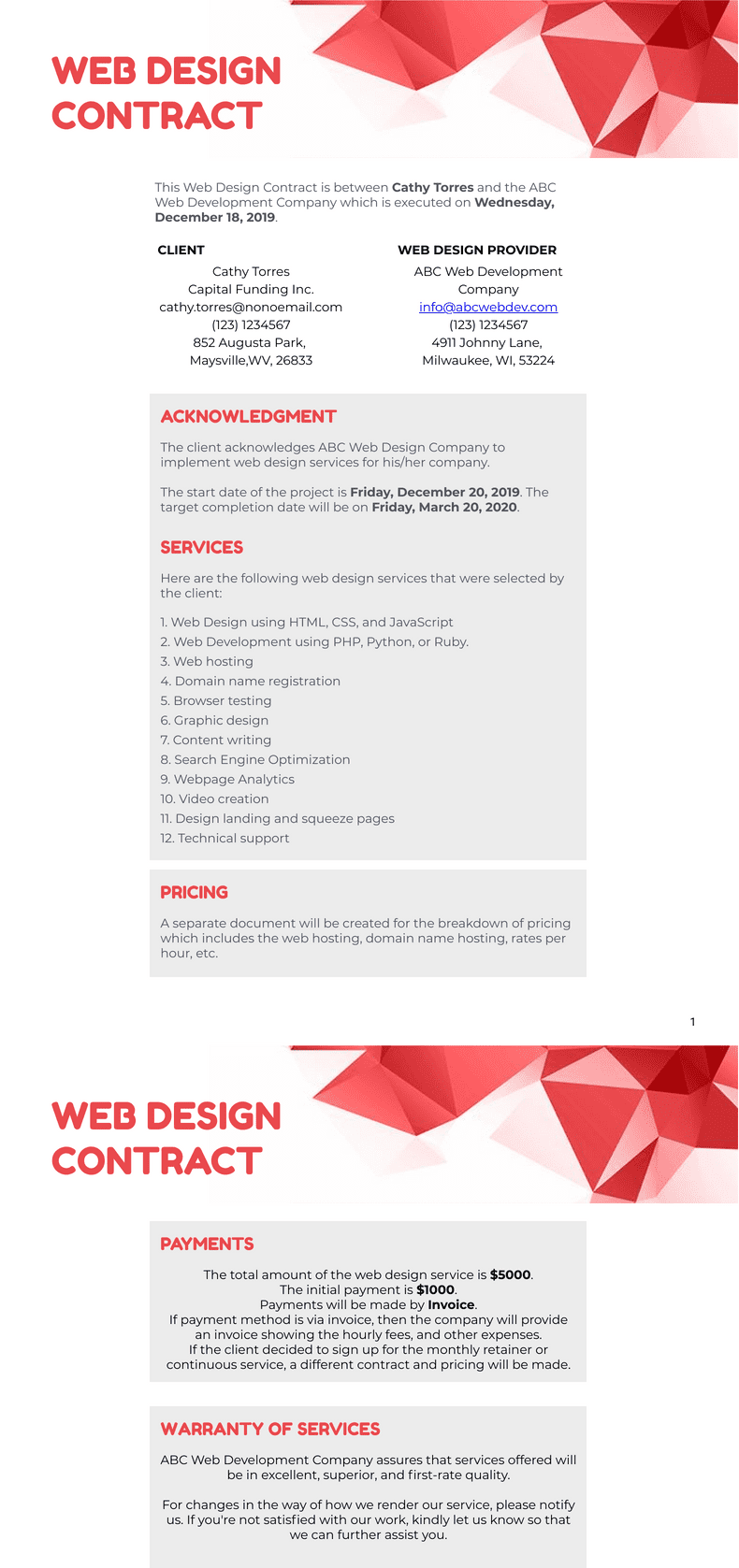 Random Contract Layout Sample Logo Design Contract
