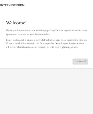 Web Design Interview Form Template | Jotform