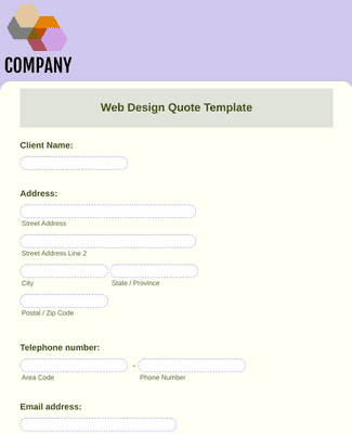 Website Design Request Form Template | Jotform