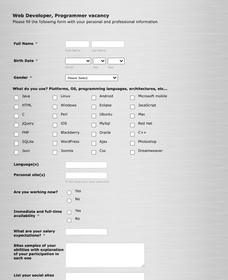Detailed Job Application Form Template | Jotform