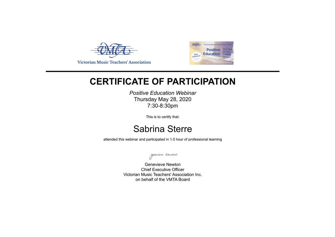 Webinar Certificate