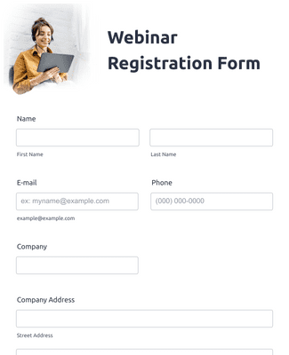 Form Templates: Webinar Registration Form