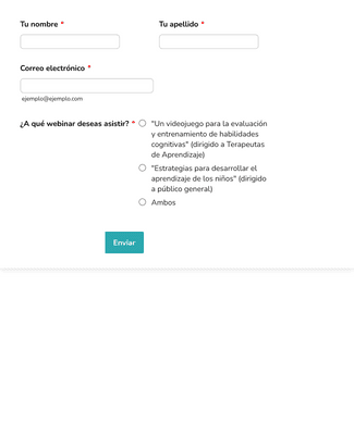 Webinar Registration Form in Spanish Plantilla de formulario | Jotform