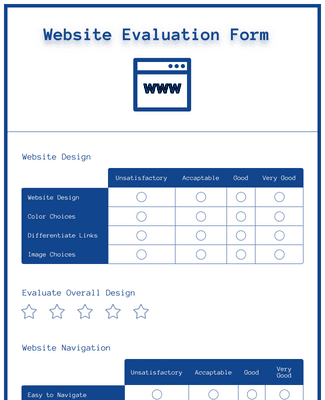 Website Evaluation Form Template | Jotform