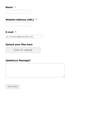 Website Update Request Form(1) Form Template | Jotform