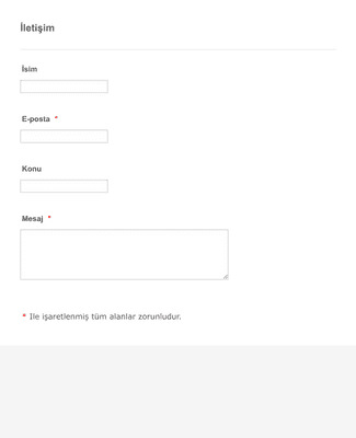 Form Templates: Website veya Blog İletişim Formu