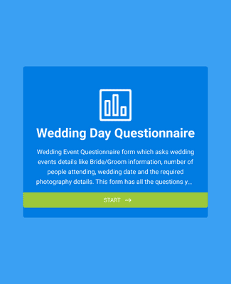 Wedding Day Questionnaire Form