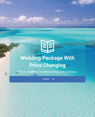 Form Templates: Wedding Package With Price Change