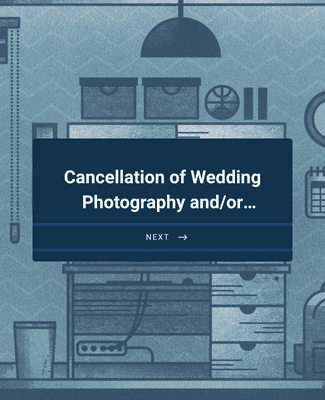 Wedding Photography Contract Cancellation