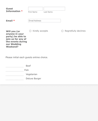 Wedding RSVP Form Template | Jotform
