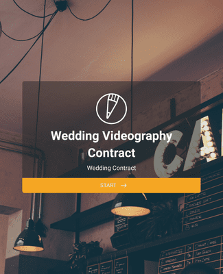 Wedding Videography Agreement