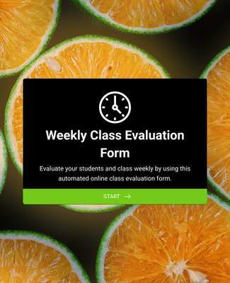 Form Templates: Weekly Class Evaluation Form
