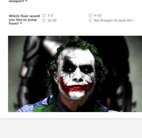 Form Templates: Which Joker Portrayal Are You?