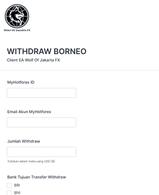 Form Templates: WITHDRAW BORNEO