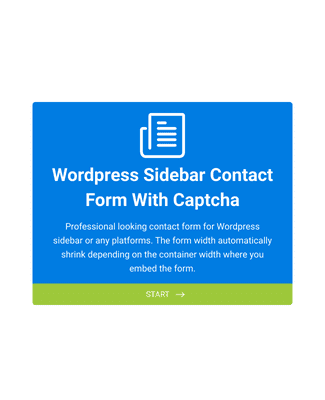 Responsive Wordpress Sidebar Contact Form 